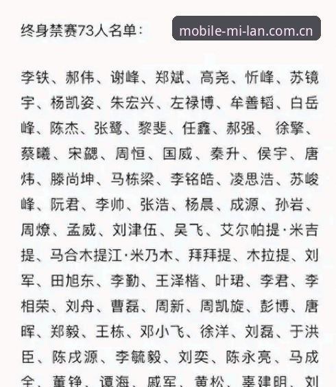 足协第三批禁足名单解读指南：从米兰娱乐平台视角看中国足球反腐风暴